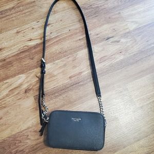 Black Kate Spade cross body purse